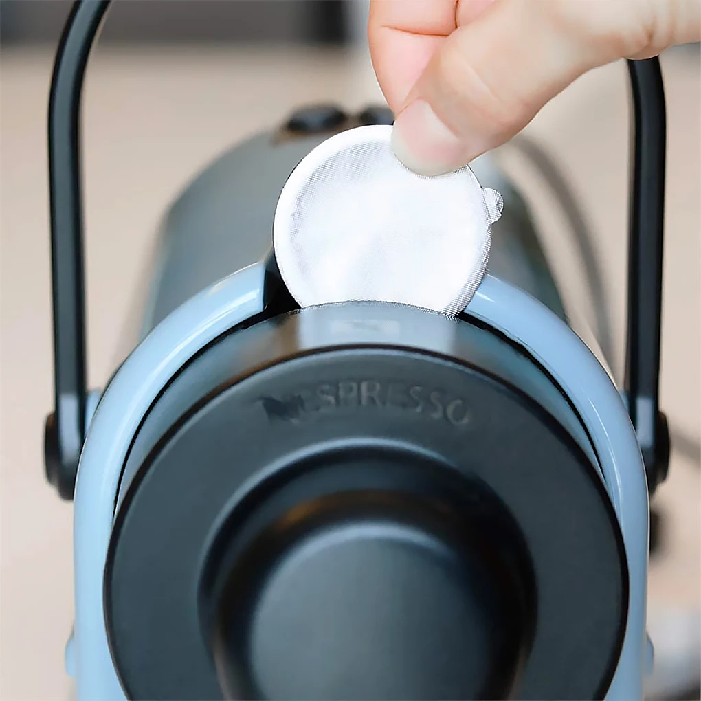 

Nespresso capsule Stainless Steel Capsule Coffee Cup Cap Set Reusable Capsule Spoon Brush Seal Pod Sticker Lids Assorted Kit