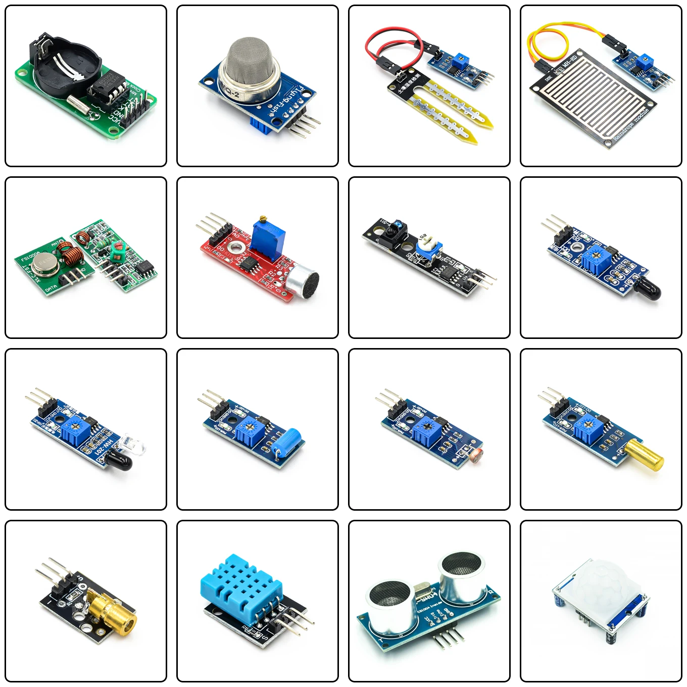 16 шт./лот Raspberry Pi 3 и 2 Модель B модуль датчика пакет видов | Электронные компоненты