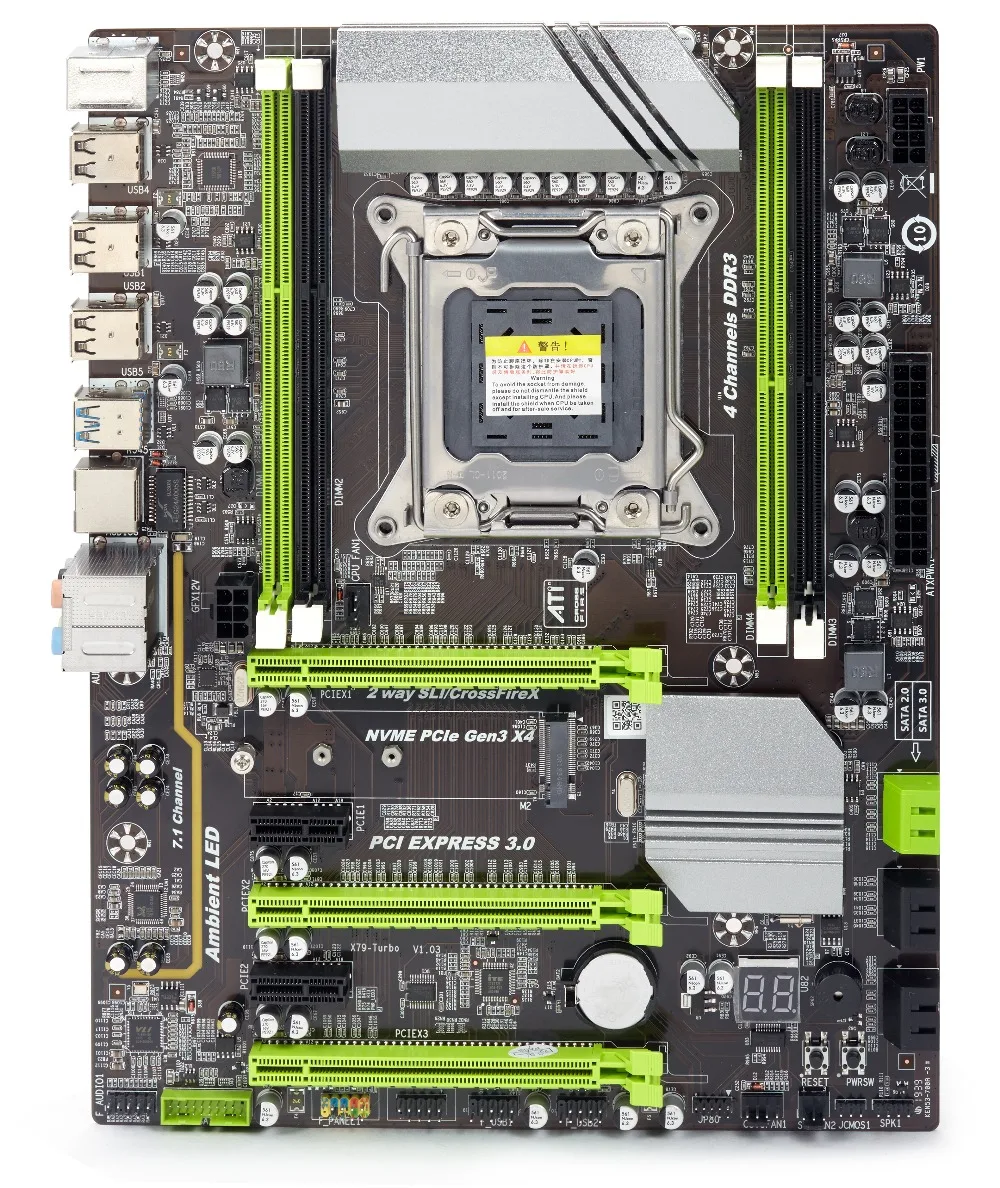Для Intel planform настольная материнская плата новая X79 плата LGA 2011 поддержка процессора 64 ГБ DDR3 REG ECC Серверная плата памяти x 79x79