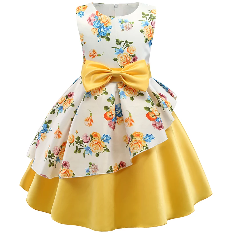 2018 летнее платье для маленьких девочек детские шелковые праздвечерние чные