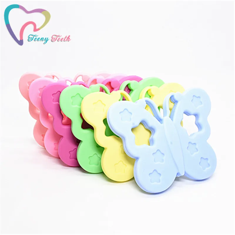 Teeny Teeth 10 шт конфеты цвета силиконовые бабочки Прорезыватель игрушки бабочка