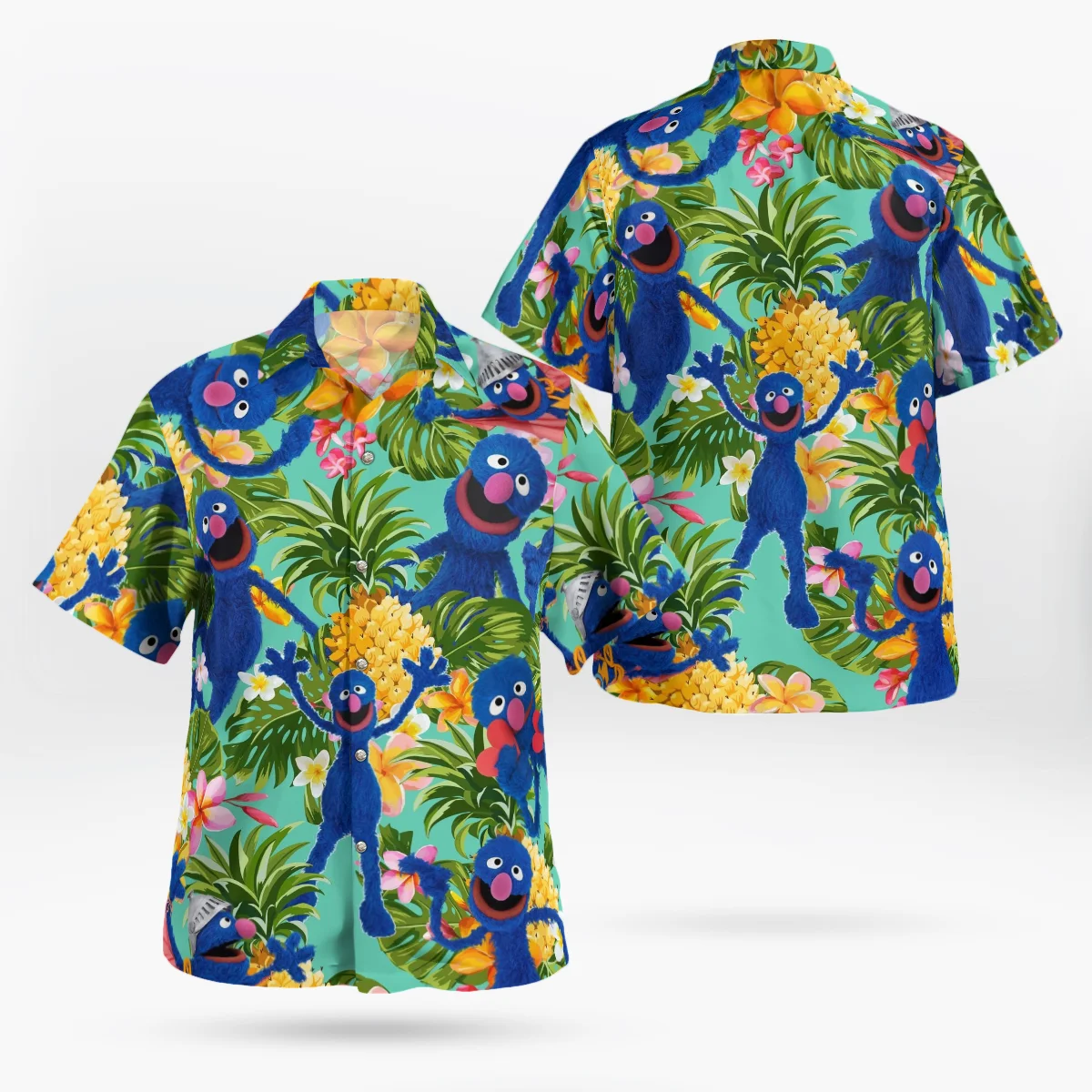 

Color Anime 3D Beach Hawaiian 2021 Summer Men's Shirt Short Sleeve Shirt Streetwear Oversized 5XL Camisa Social Chemise Homme-W1