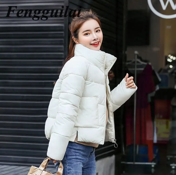 

Women Jacket 2020 Autumn Winter Jacket Stand Collar Female Coat Cotton Padded Womens Casaco Feminino Inverno Warm