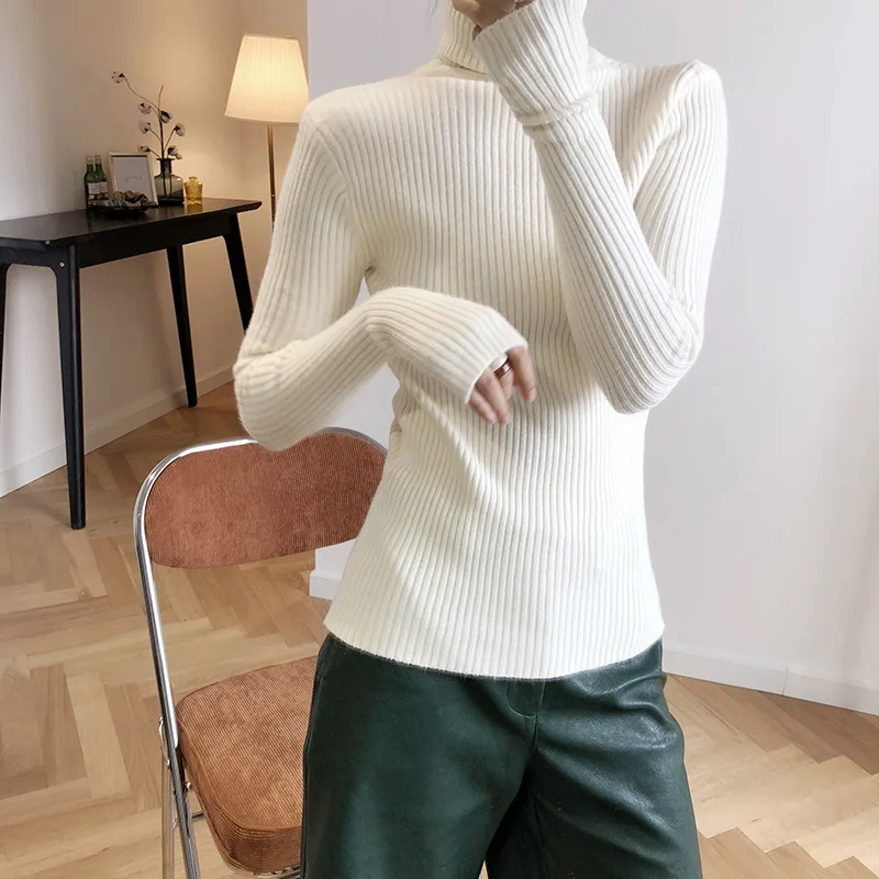 

Женский трикотажный свитер-водолазка, Осень-зима 2021