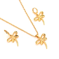 gold africadubai india dragonfly jewelry sets for women pendant necklace earrings bijoux femm pngbridal party jewellery girlgift