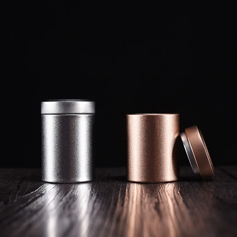 50 г круглая герметичная металлическая банка для чая кофе специй уличная