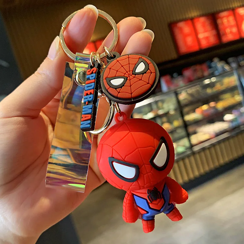 Брелок для ключей с героями аниме Marvel Мстители фигурки мультяшный персонаж
