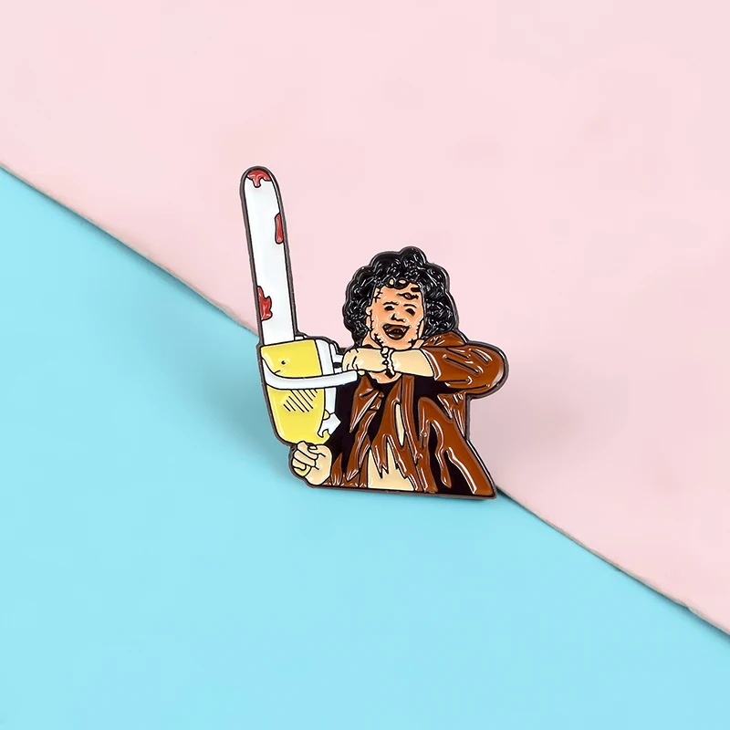 Классические эмалевые заколки в виде фильма ужасов убийца бензопилы