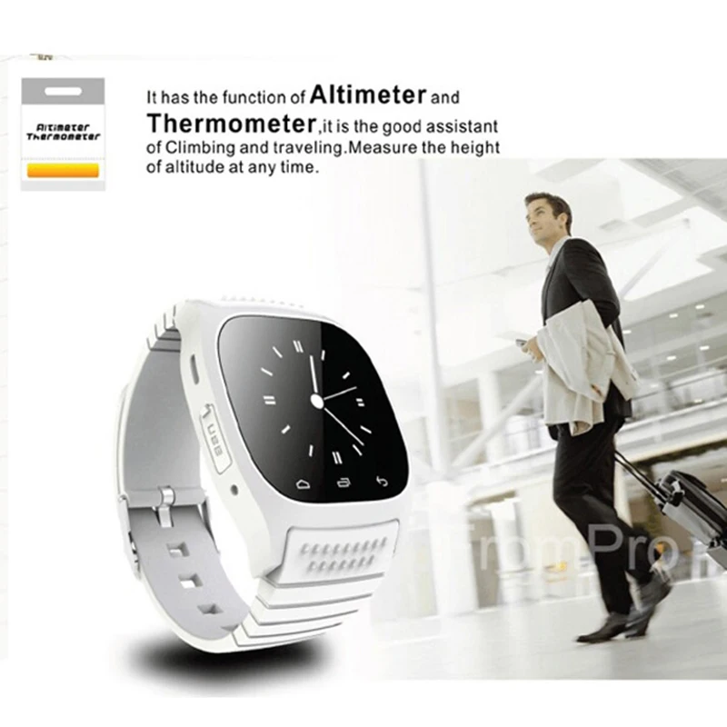 M26 Bluetooth Смарт часы наручные с циферблатом SMS напоминание музыкальный плеер