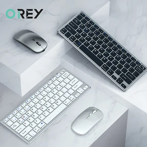 2 4g bluetooth compatible wireless keyboard mouse combo slient gaming keyboard mouse for macbook pro laptop tablet ipad pc gamer free global shipping