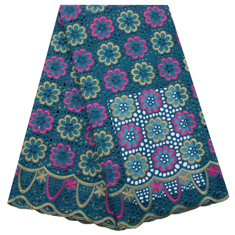 Light green Kalume африканская кружевная ткань с минимальными отверстиями, хлопковые кружева, мягкая нигерийская швейцарская вуаль, швейцарское кружево с камнями для шитья F1797 - Цвет: Light green