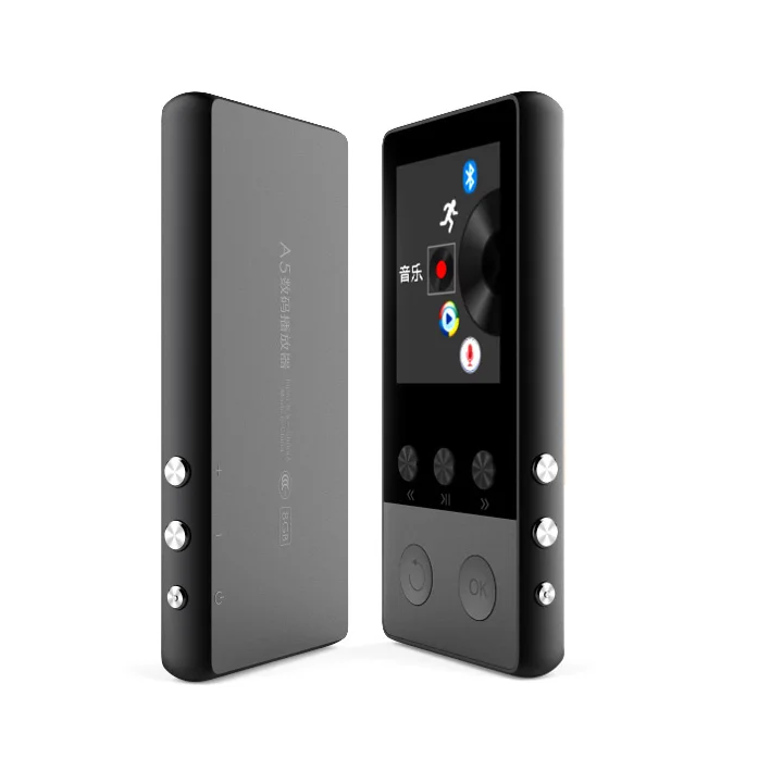 JABS Bluetooth металлический MP3-плеер встроенный 8G Hifi Lossless музыка с шагомером и громким динамиком(черный