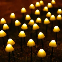 solar led string lights plug mushroom lights outdoor waterproof string lights christmas garden garden decoration lights