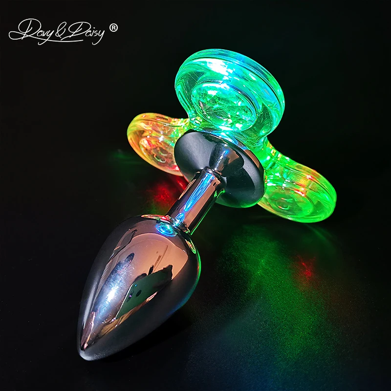 DAVYDAISY светодиодный светильник Fidget Spinner Анальная пробка новая игрушка для пар