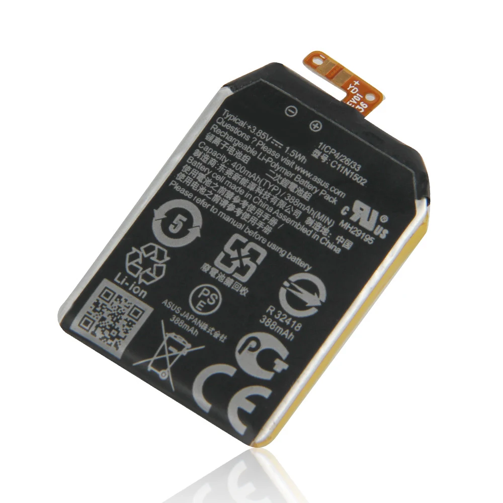 Оригинальный запасной аккумулятор для ASUS ZenWatch 2 WI501QF WI501Q ZenWatch2 C11N1502 C11N1540 1ICP4/26/33