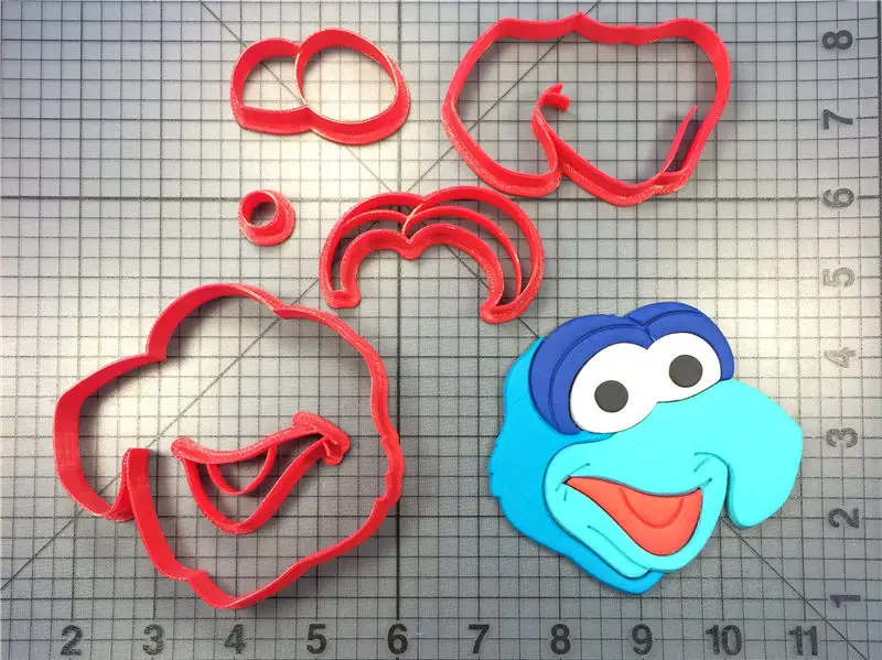 Улица Сезам Монстр лицо Elmo Оскар 3D печать печенья резак набор|Инструменты для