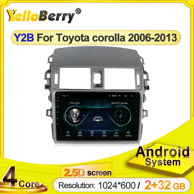 2.5D Экран Android Системы для Защитные чехлы сидений сшитые специально Toyota Corolla E140 E150