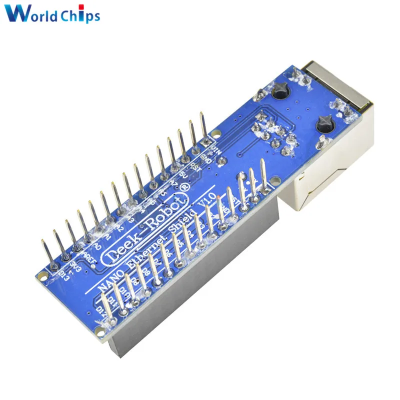 10Pcs/Lot Nano V3 Ethernet Shield ENC28J60 Microchip HR911105A Webserver Board Module for Arduino 3.0 | Электронные компоненты