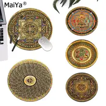 MaiYa индийская Мандала с символом Ом в центре силиконовая мышь для
