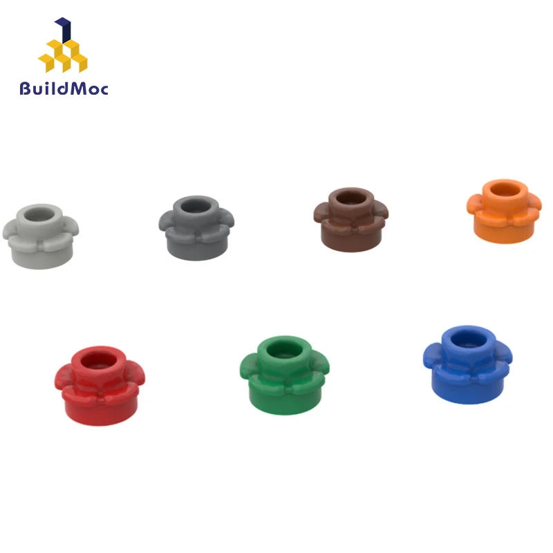 

BuildMOC Compatible Assembles Particles 24866 1x1 five petal flower Building Blocks Parts DIY