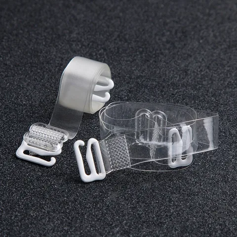 5Pairs=10Pcs Metal Buckle Bra Straps Belt Women's Elastic Transparent Silicone Bra Straps Adjustable Intimates Accessories