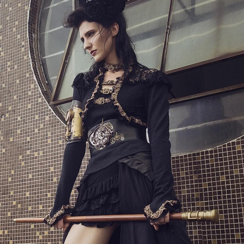 

Steampunk Men's and Women's Retro Metal Arm Sleeves Warm Bracelet Gear Mini Party Cosplay Fashion Accessories Design