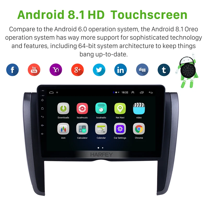 Harfey 9 дюймов Android 8 1 AUX GPS автомобильное радио для Toyota Allion 2007 2008 -2015 HD сенсорный экран