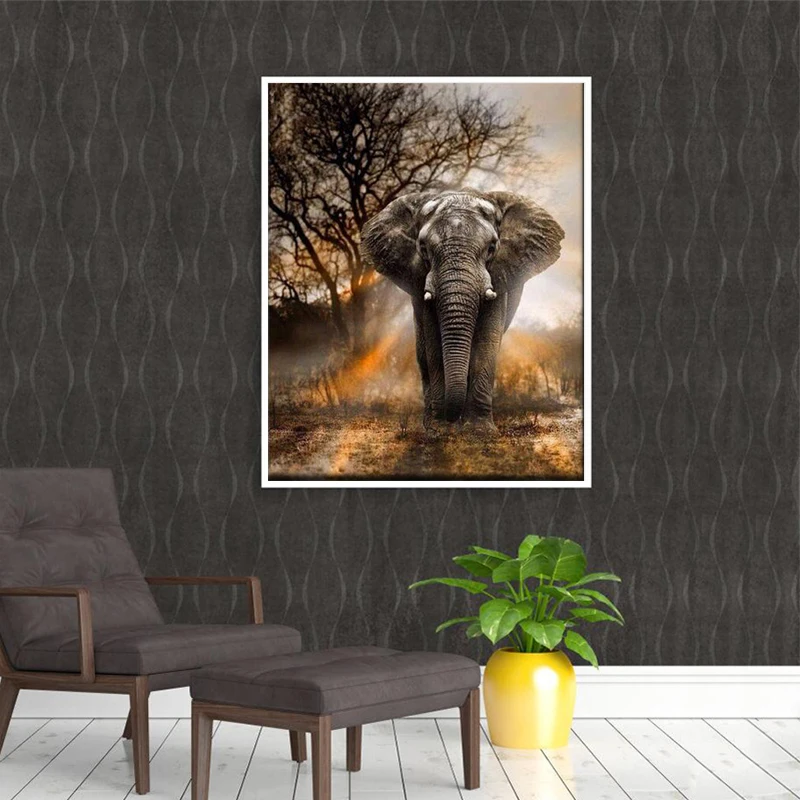 Алмазная картина слон животное вышивка крестиком Стразы мозаичные наклейки