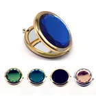 Женское милое жемчужное зеркало для макияжа, милое маленькое карманное прозрачное двухстороннее компактное зеркало со стразами