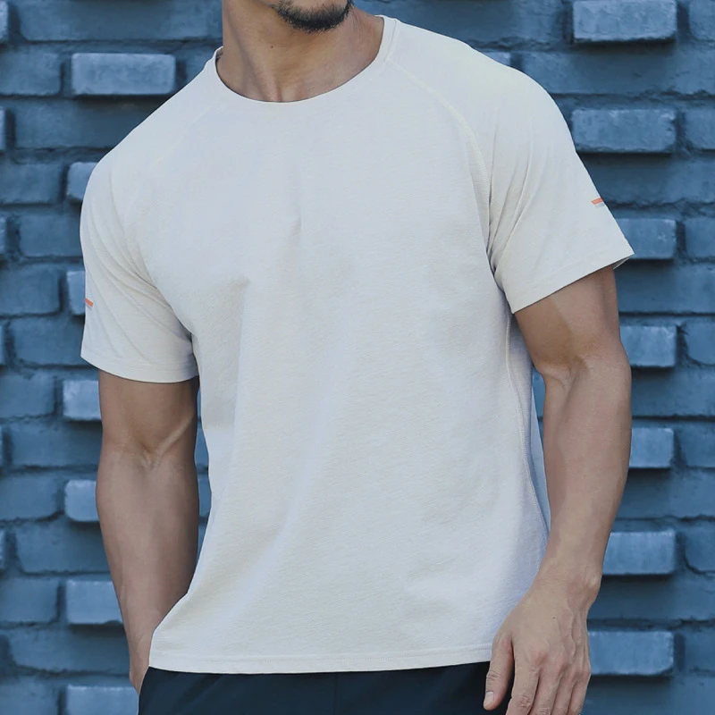 

Sports Quick Drying T-shirt Men's Outdoor Round Neck Loose Casual Short Sleeve Summer Running Fitness Men's Solid Color T-shirt