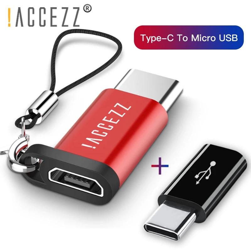

!ACCEZZ Type C OTG Adapter Micro USB To Type-C Male Connector For Xiaomi Mi8 Oneplus Samsung S9 Huawei P30 P20 Key Chain Adapter