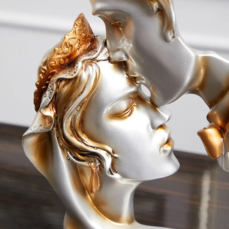 

Скандинавский поцелуй статуя украшения изделия из смолы винный шкаф для гостиной кабинет украшение для дома свадебные подарки для пар