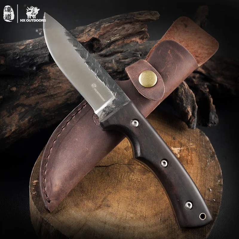 HX наружный кованый нож из углеродистой стали для кемпинга кухонные ножи с