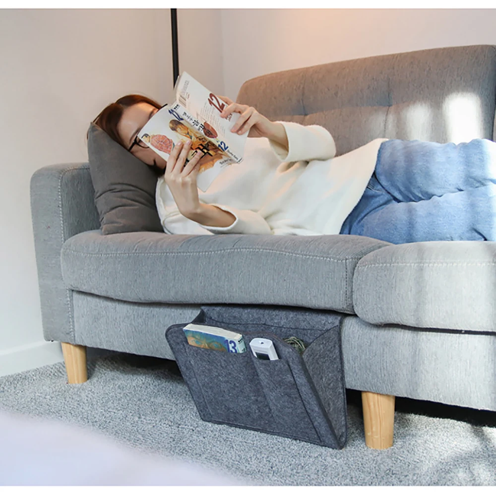 Подвесная прикроватная сумка для хранения кровати карманная войлочная комната