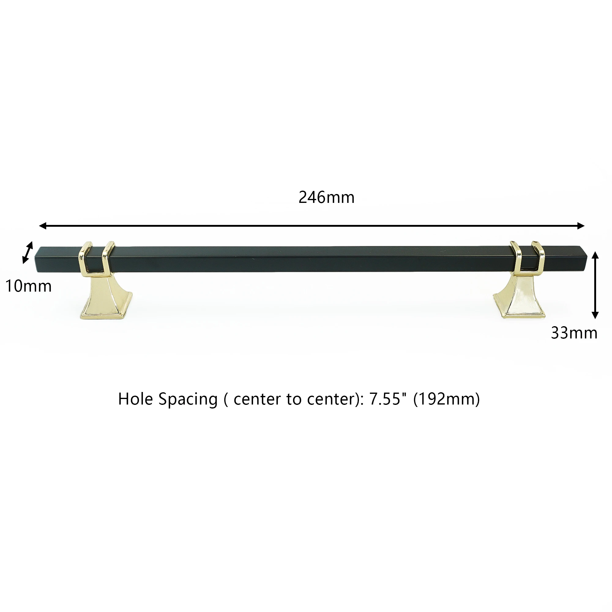 3,78 дюйма, 5 дюймов, ручки для шкафа из цинкового сплава, черные + золотые ручки для ящика и комода, Т-образная планка, элегантная мебельная ручка, ручка для шкафа