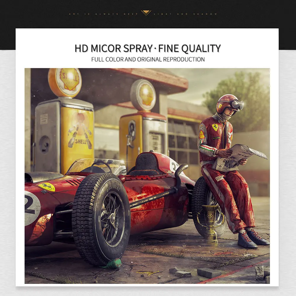 ВИНТАЖНЫЙ ПЛАКАТ с машинками Ferraris Classic Racing F1 гоночный автомобиль художественная