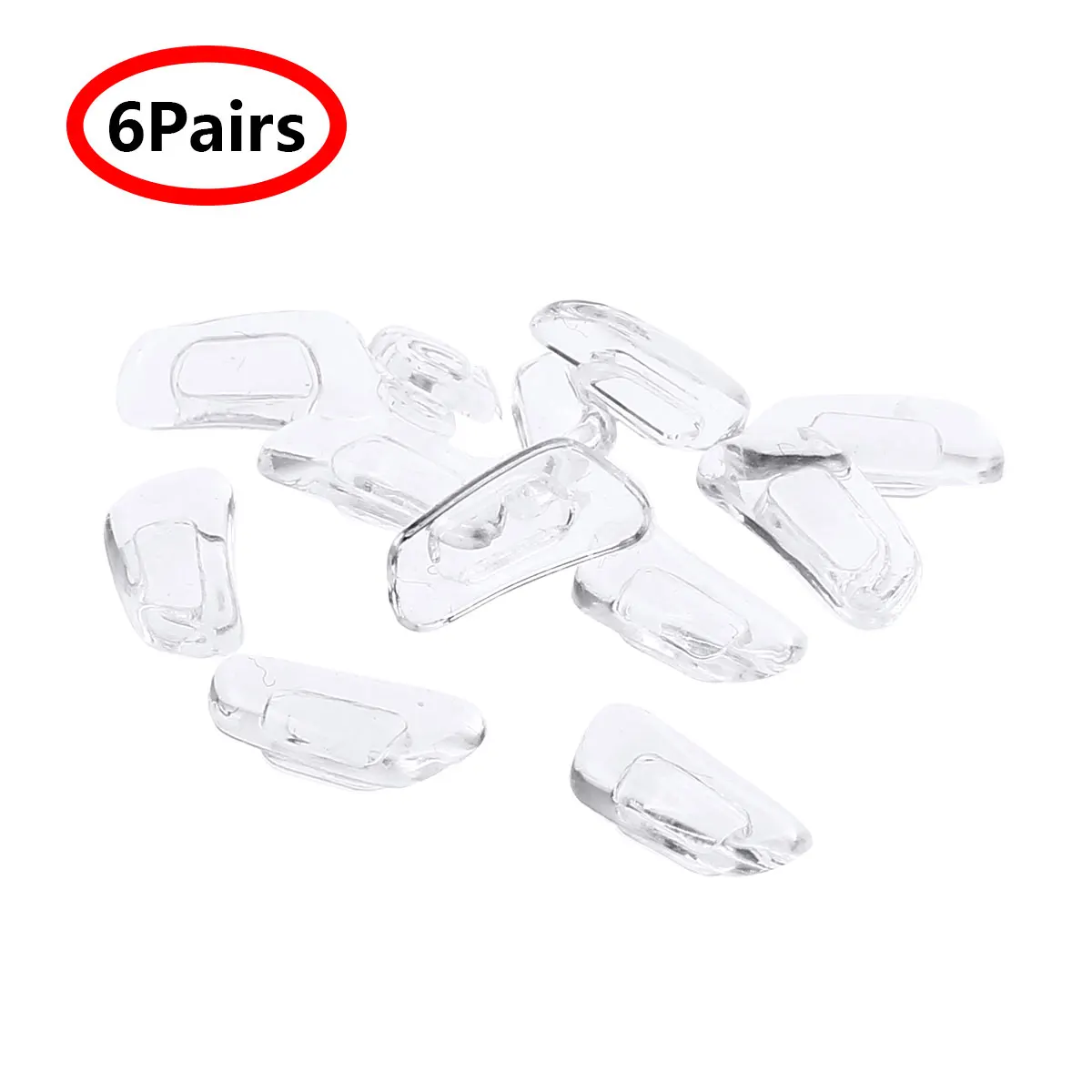 6 пар силиконовые вставки для очков противоскользящие гипоаллергенные носоупоры