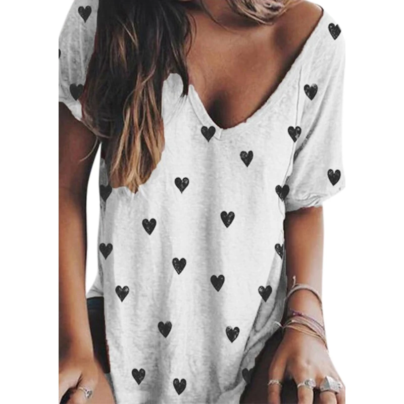 

VICABO Female T-shirt Summer Tees Fashion Casual Plus Size Women Harajuku T shirt Ladies Top Casual t Shirt V neck Women Tops