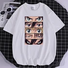 Мужская футболка с принтом из японского аниме атака на Титанов, весна-лето, домашняя дышащая одежда, Винтажная футболка для мужчин