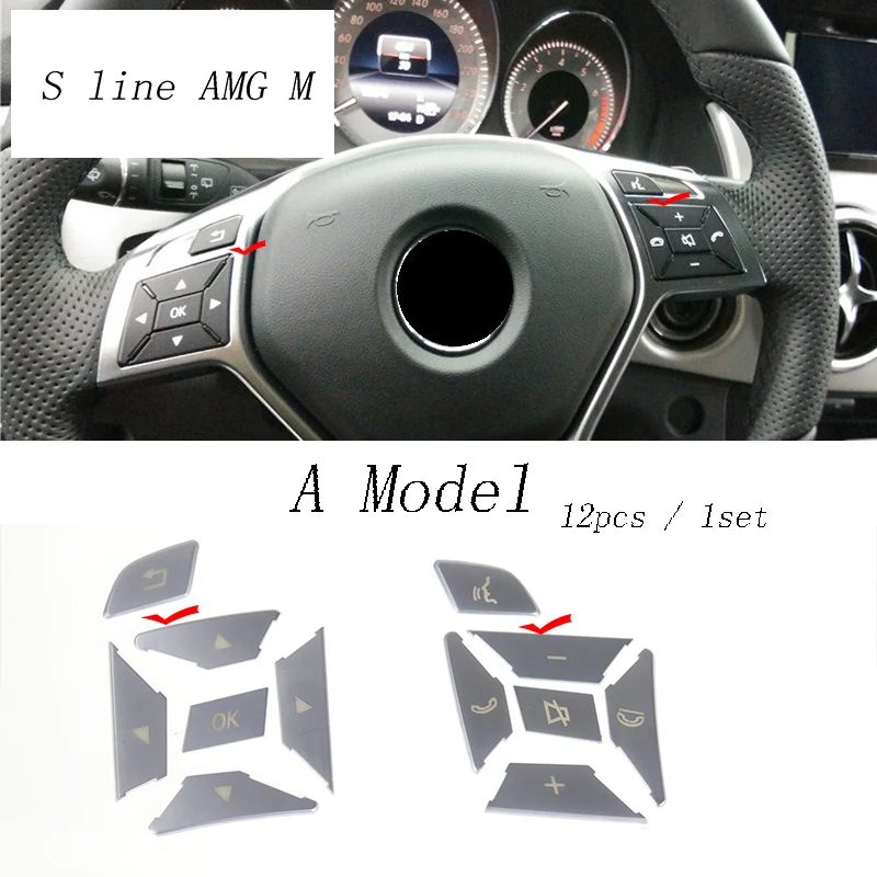 Автомобильный Стайлинг крышка кнопки рулевого колеса отделка декоративная