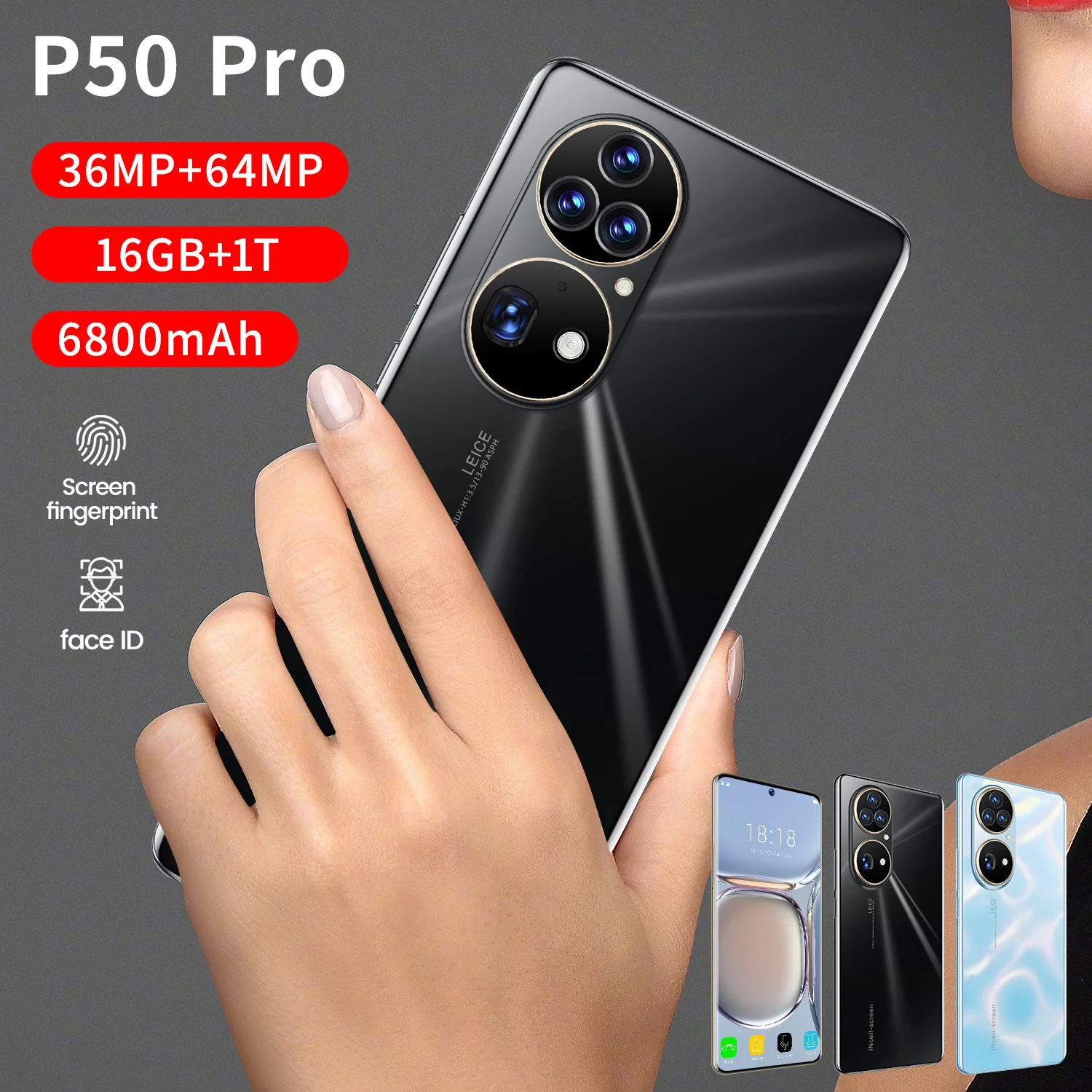 

Смартфон Global P50 PRO, 6800 мАч, камера 64 мп, разблокировка по лицу, мобильный телефон, сотовые телефоны, телефон, мартфоны