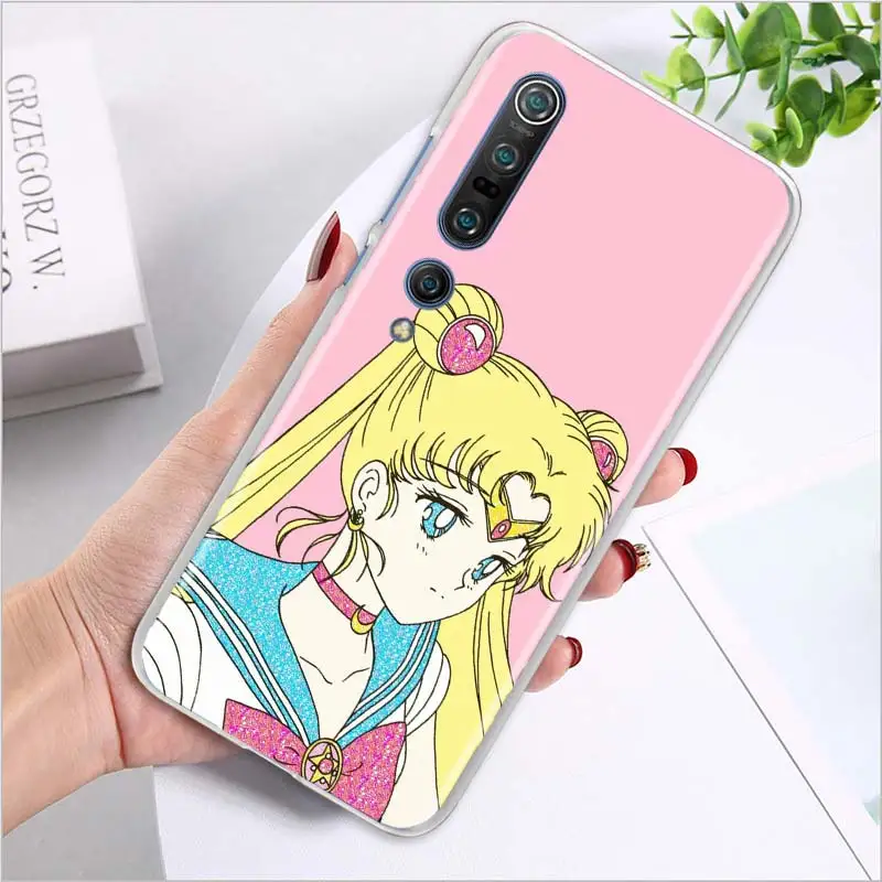 

Sailor Moon Anime Hard PC Phone Case For Xiaomi Poco X3 NFC F2 Pro X2 M2 Mi Note 10 Lite 9T 9 CC9E Back Cover Coque Fundas