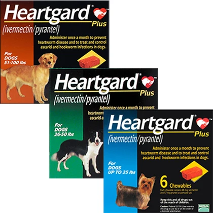 Heartgard Plus Chewables Heartworms Roundworms& Hookworms лечение для домашних животных
