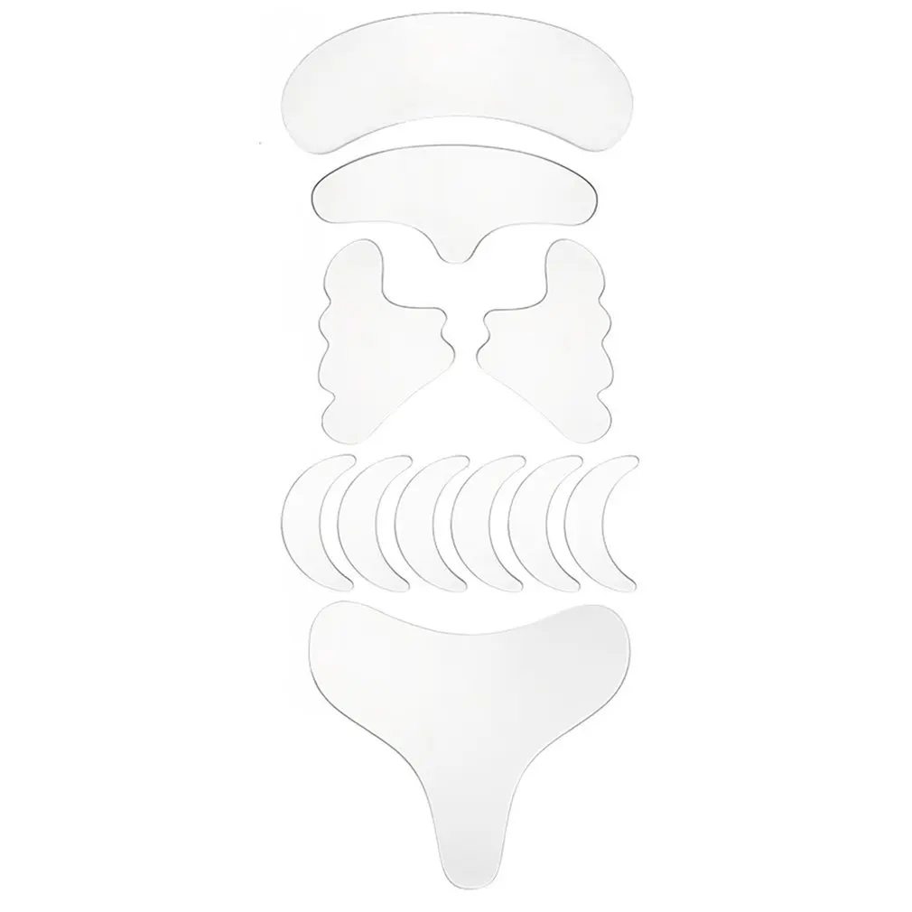 

Facial Silicone Patch Reusable Silicone Patch Soft And Comfortable Easy To Carry Facial Lifting Mask Skin Care Tool 11pcs