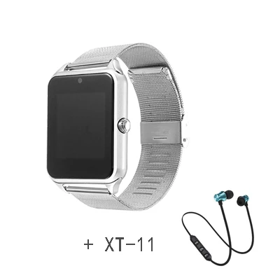 Silver and XT-11 B Умные часы Z60, Bluetooth, умные часы Z60, умные часы с sim-картой, TF камерой, умные часы, Android, умные наручные часы для мобильного телефона - Цвет: Silver and XT-11 B