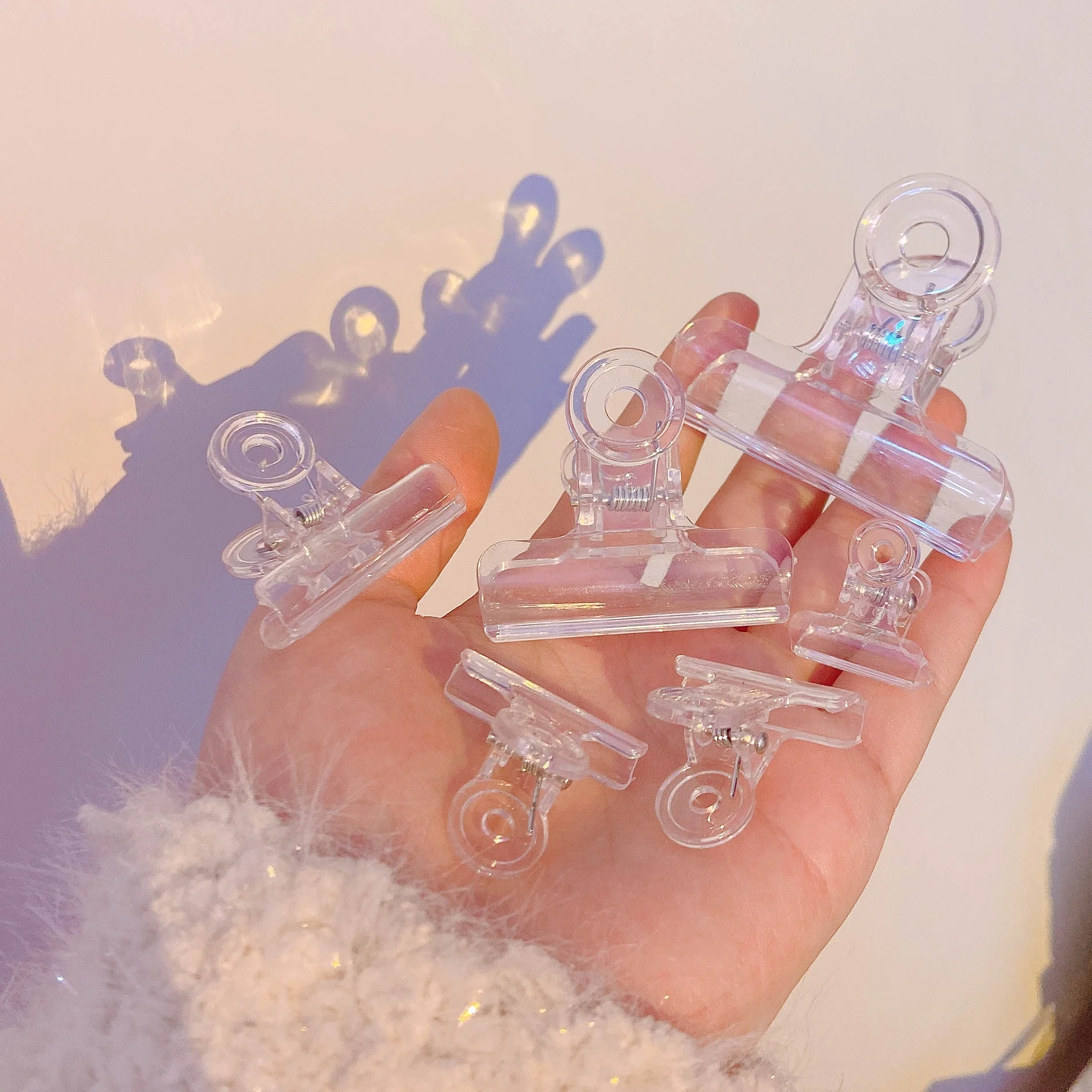 

Зажим прозрачный с длинным хвостом, милый зажим для канцелярских принадлежностей, офисный зажим для бумаги, большая папка, держатель для кн...