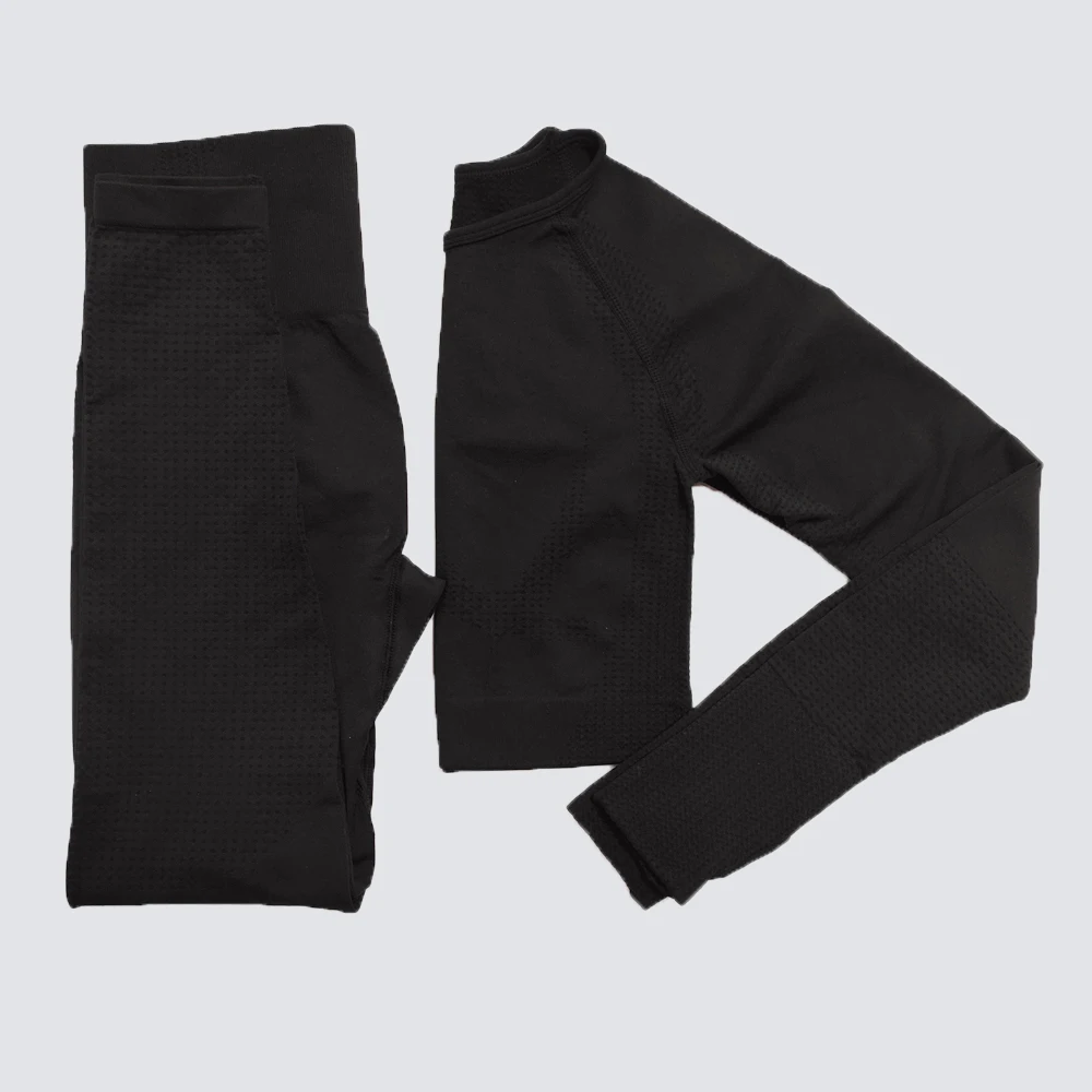 Женский бесшовный комплект для йоги спортивные костюмы фитнеса одежда