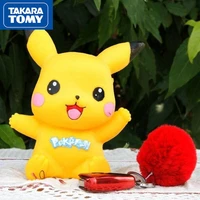 takara tomy pokemon pikachu cute cartoon cute vinyl anti fall piggy bank home furnishing decorations