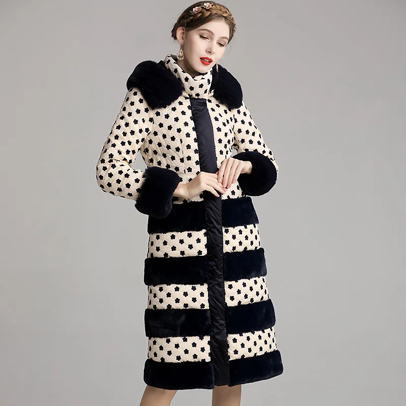 Женский зимний пуховик с капюшоном и меховым воротником|Женские пуховики| |