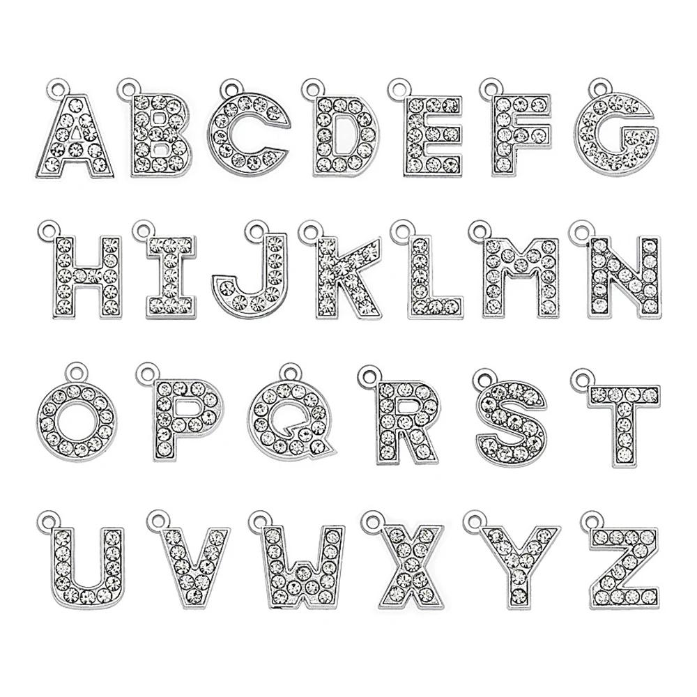 

Rhinestone 26 Letter Charms Pendants For Women Necklace Earring Jewelry Making Materials Handmade Exotic Accessories DIY